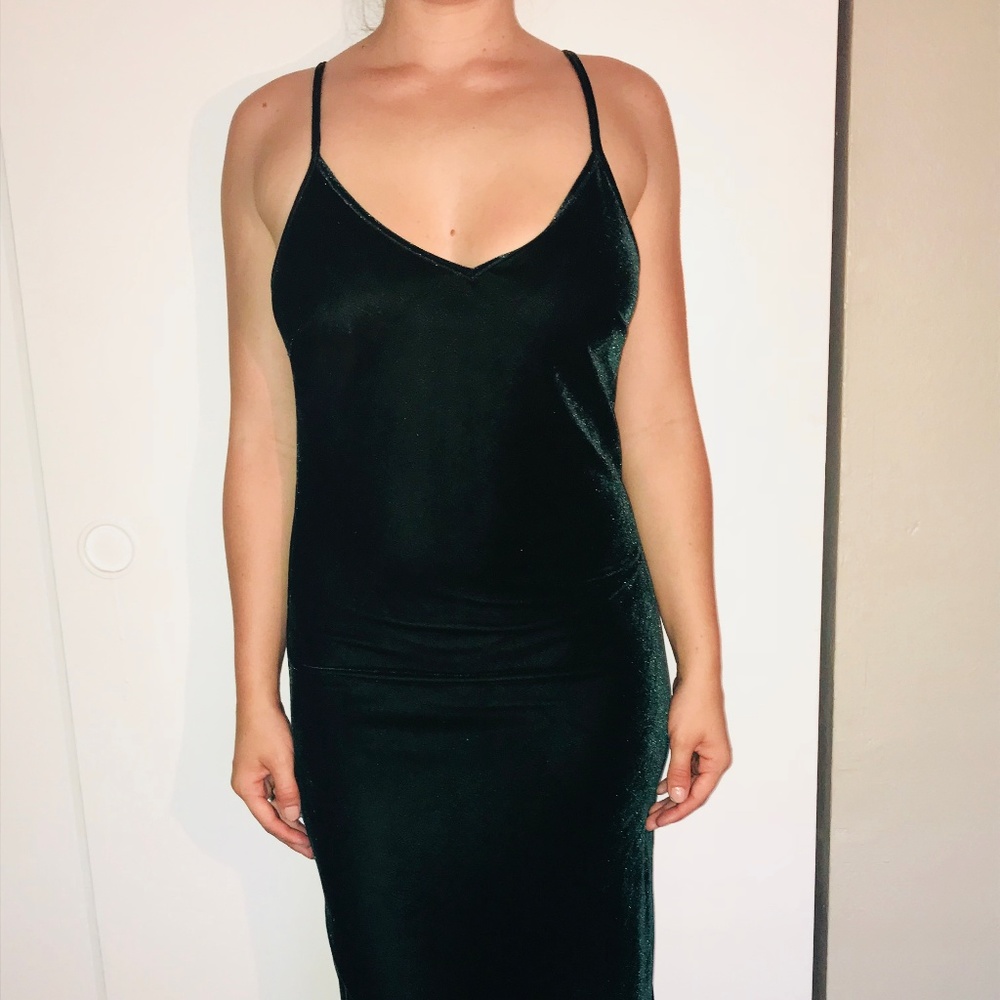 Floor Length Velvet Dress